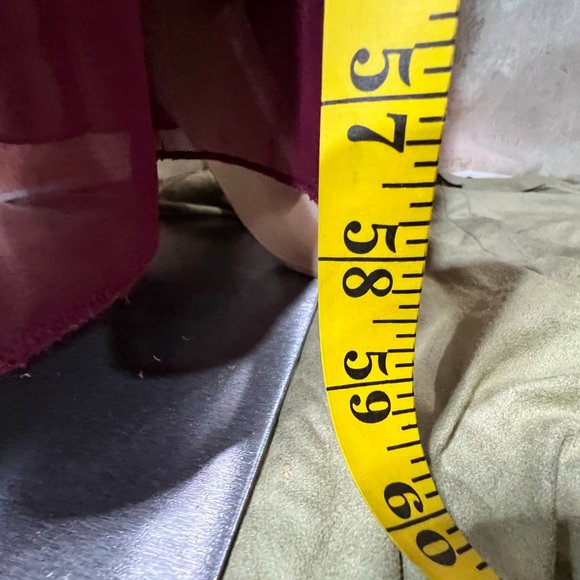 NEW📌Sexy Burgundy Infinity Beaded Cutout Sequin Lace Chiffon Prom Gown - Picture 6 of 15